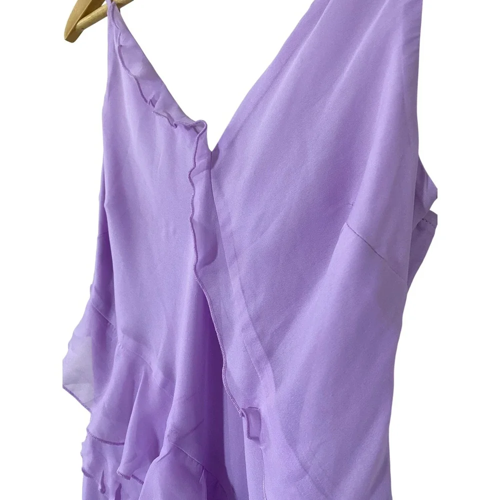 Abercrombie & Fitch Lavender Ruffle Maxi Dress